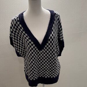 Free People Through the Motions checkered sweater vest. Size S
